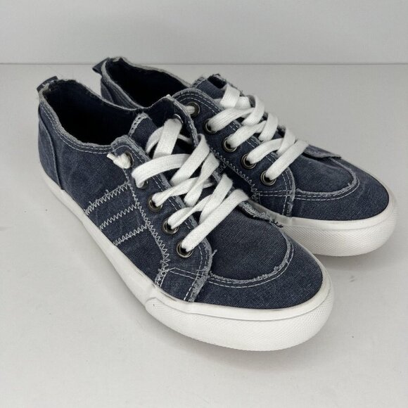 Jellypop Kory Shoes Denim Blue and White Women's Size 7.5M Canvas Sneaker - Picture 2 of 8